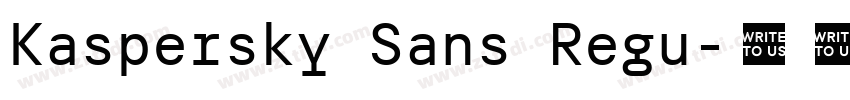 Kaspersky Sans Regu字体转换